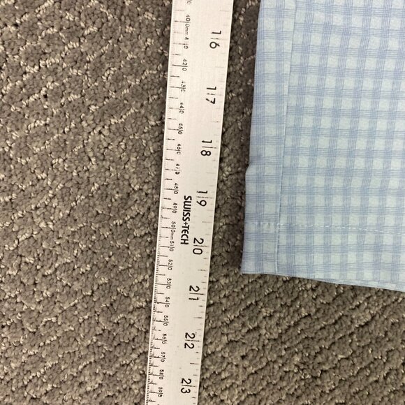 NWOT Jack Nicklaus Shorts Mens 36 Golf Flat Front Performance Blue Gingham Check - Picture 10 of 11